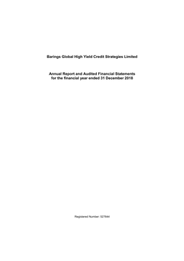 Barings Global High Yield Credit Strategies Limited