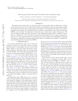 Detecting Gravitational Scattering of Interstellar Objects Using Pulsar Timing