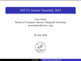 EATCS General Assembly 2013
