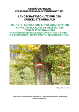 Studie Zur Biodiversität Dunkelsteinerwald