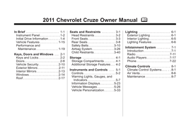 2011 Chevrolet Cruze Owner Manual M