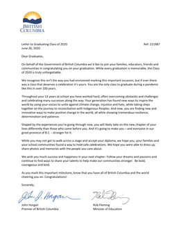 Letter to 2020 Graduates.Pdf