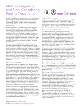 Multiple Pregnancy and Birth: Considering Fertility Treatments