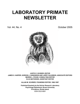 Laboratory Primate Newsletter