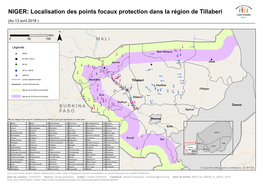 NIGER: Localisation Des Points Focaux Protection Dans La Région De Tillaberi