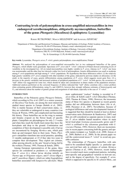 Contrasting Levels of Polymorphism in Cross-Amplified Microsatellites In