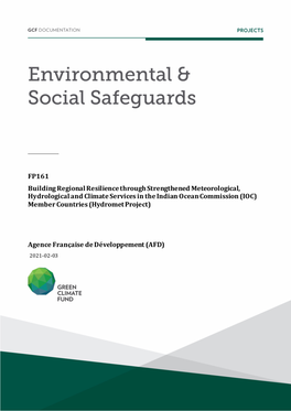 FP161 Building Regional Resilience Through Strengthened Meteorological, Hydrological and Climate Services in the Indian Ocean Co