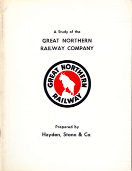 GREAT NORTHERN RAILWAY COMPANY Hayden, Stone &