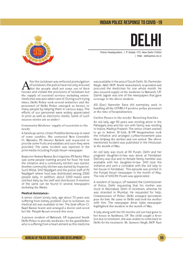 BPR&D Indian Police Response to Covid-19