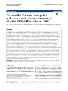 Dioxin in the Elbe River Basin: Policy and Science Under the Water