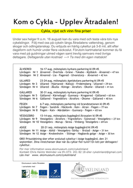 Kom O Cykla - Upplev Ätradalen!