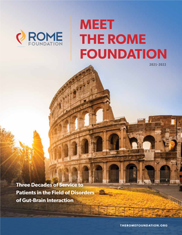 Meet the Rome Foundation 2021-2022