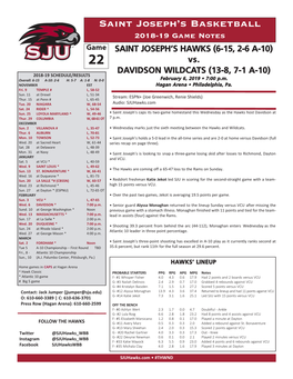 Saint Joseph's Basketball