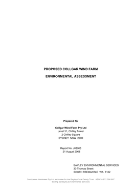 Proposed Collgar Wind Farm Environmental Assessment