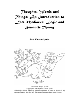 An Introduction to Late Mediaeval Logic and Semantic Theory