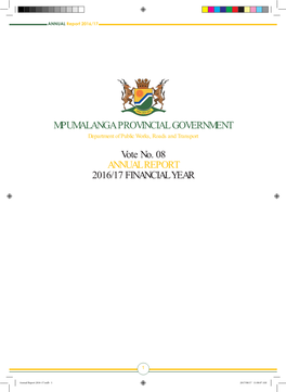 MPUMALANGA PROVINCIAL GOVERNMENT Vote No. 08