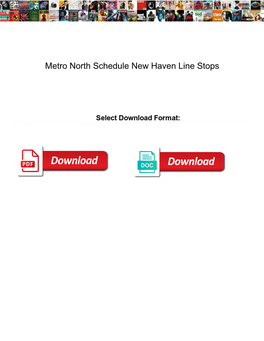 Metro North Schedule New Haven Line Stops
