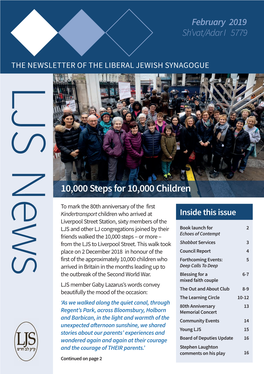 LJS Newsthe NEWSLETTER of the LIBERAL JEWISH SYNAGOGUE