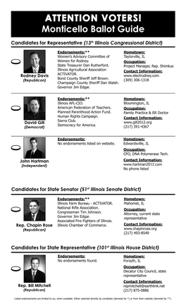 Monticello Ballot Guide