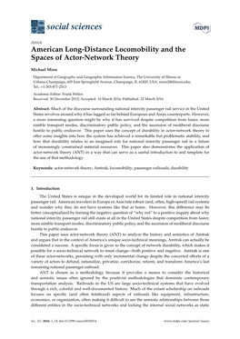 American Long-Distance Locomobility and the Spaces of Actor-Network Theory