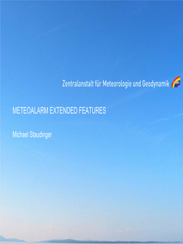 Meteoalarm Extended Features