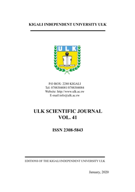 Ulk Scientific Journal Vol. 41