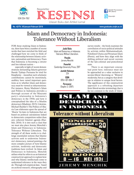 Islam and Democracy in Indonesia: Tolerance Without Liberalism