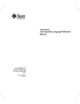 X86 Assembly Language Reference Manual