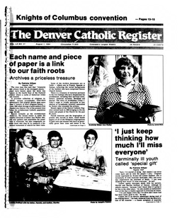 Of Paper Is a Link to Our Faith Roots ^Archives a Priceless Treasure