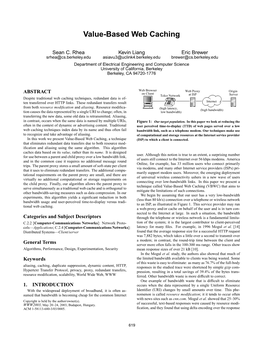 Value-Based Web Caching