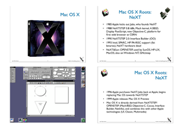 Next Mac OS X Roots