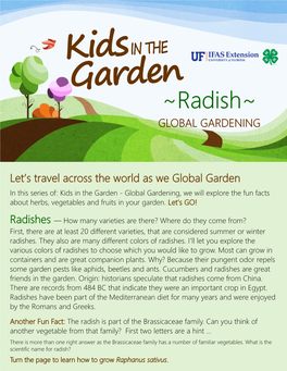 Radish~ GLOBAL GARDENING