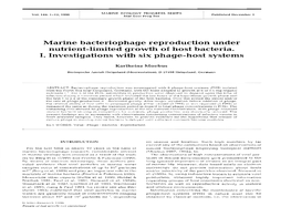 Marine Bacteriophage Reproduction Under Nutrient-Limited Growth of Host Bacteria