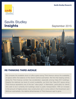 Rethinking Third Avenue: Savills Studley