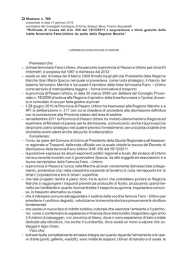 La Linea Ferroviaria Fano-Urbino, Che Percorre La Provincia Di Pesaro E