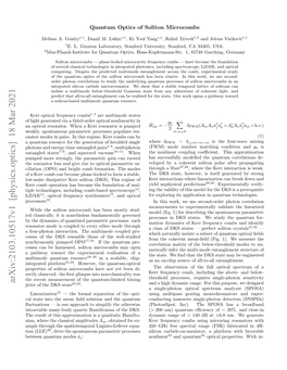 Quantum Optics of Soliton Microcombs