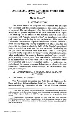 Commercial Space Activities Under the Moon Treaty*