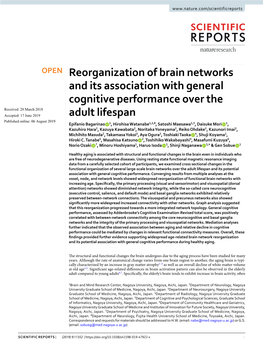 Reorganization of Brain Networks and Its Association with General