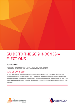 Guide to the 2019 Indonesian Elections