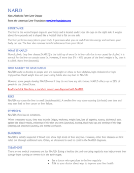 Non-Alcoholic Fatty Liver Disease from the American Liver