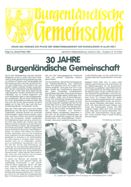 30 JAHRE Burgenländische Gemeinschaft