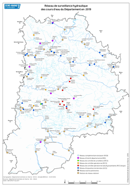 Réseau De Surveillance Hydraulique Des Cours D'eau Du Département En 2019