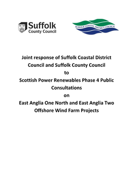 Joint Response of Suffolk Coastal District