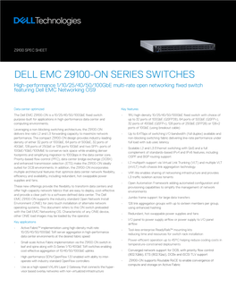 Dell EMC Networking Z9100-ON Series Switches