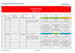 Hallenrunde 2018 / 19