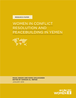 Women in Conflict Resolution and Peacebuilding in Yemen