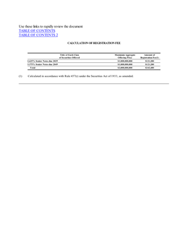 Use These Links to Rapidly Review the Document TABLE of CONTENTS TABLE of CONTENTS 2