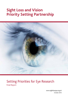 Sight Loss and Vision Priority Setting Partnership