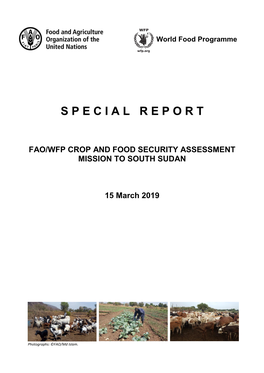 Fao/Wfp Crop and Food Security Assessment Mission to South Sudan