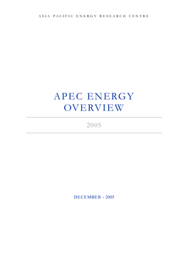 APEC Energy Overview 2005